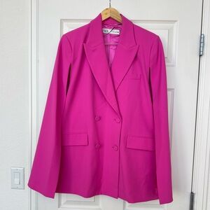 Zara Pink Women's Cape Blazer
